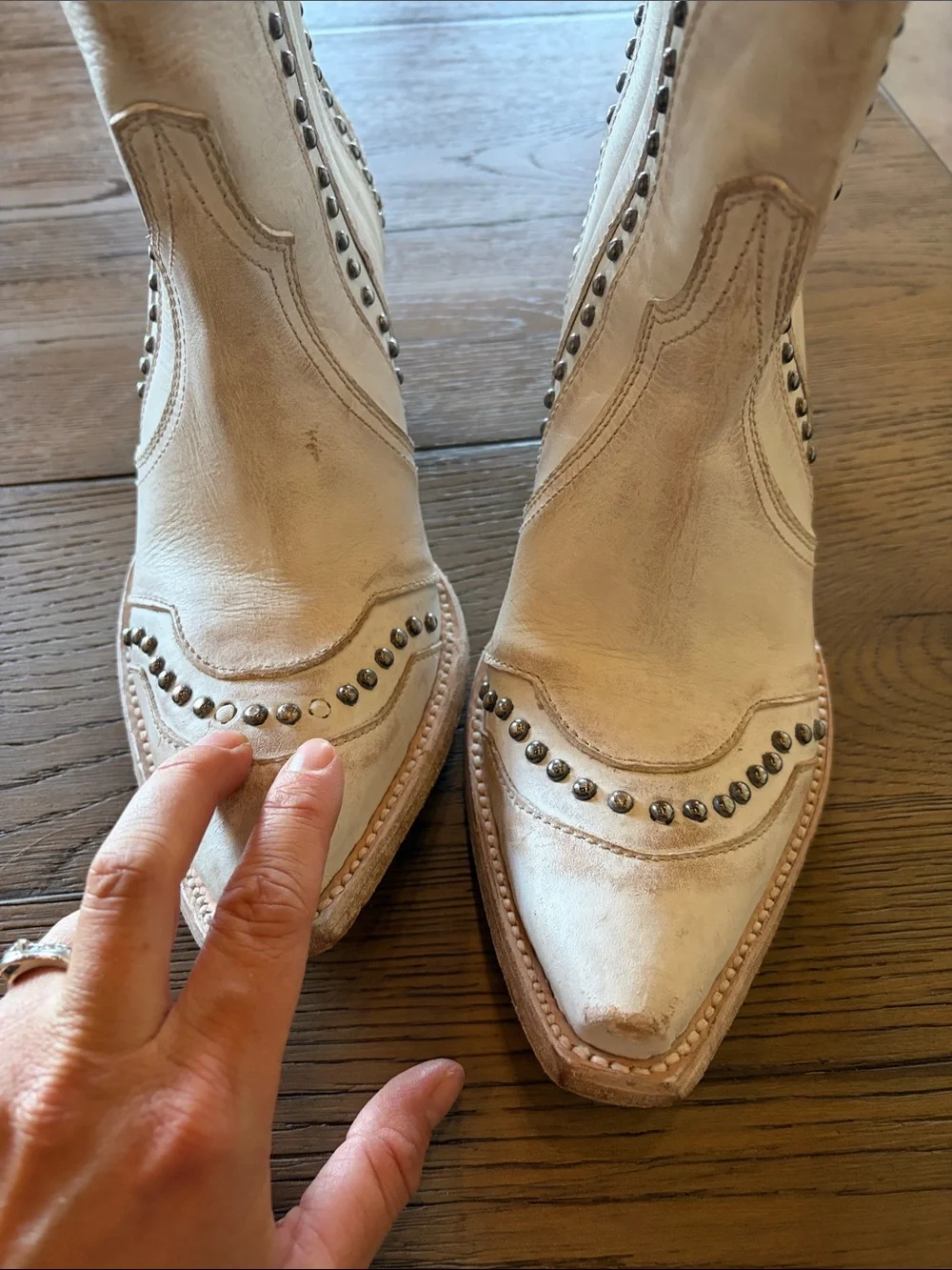 Idyllwind Cream Over-the-Knee Studded Western Boots - Picture 5 of 5